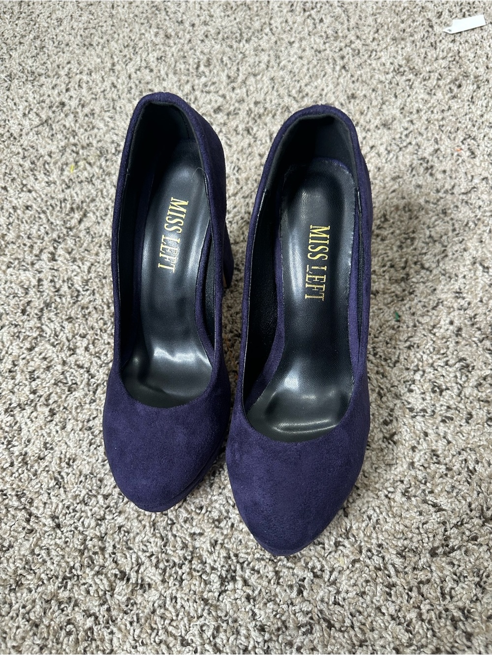 Miss Left Purple Suede High Heel Pump